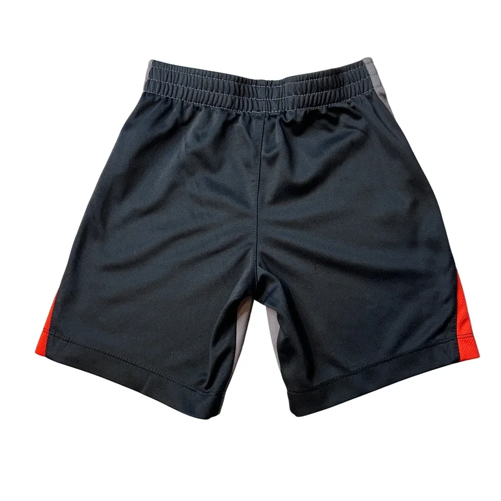 Nike Shorts Boys 6 Gray Athletic Colorblock Mesh Swoosh Activewear Kids Youth - Picture 2 of 9